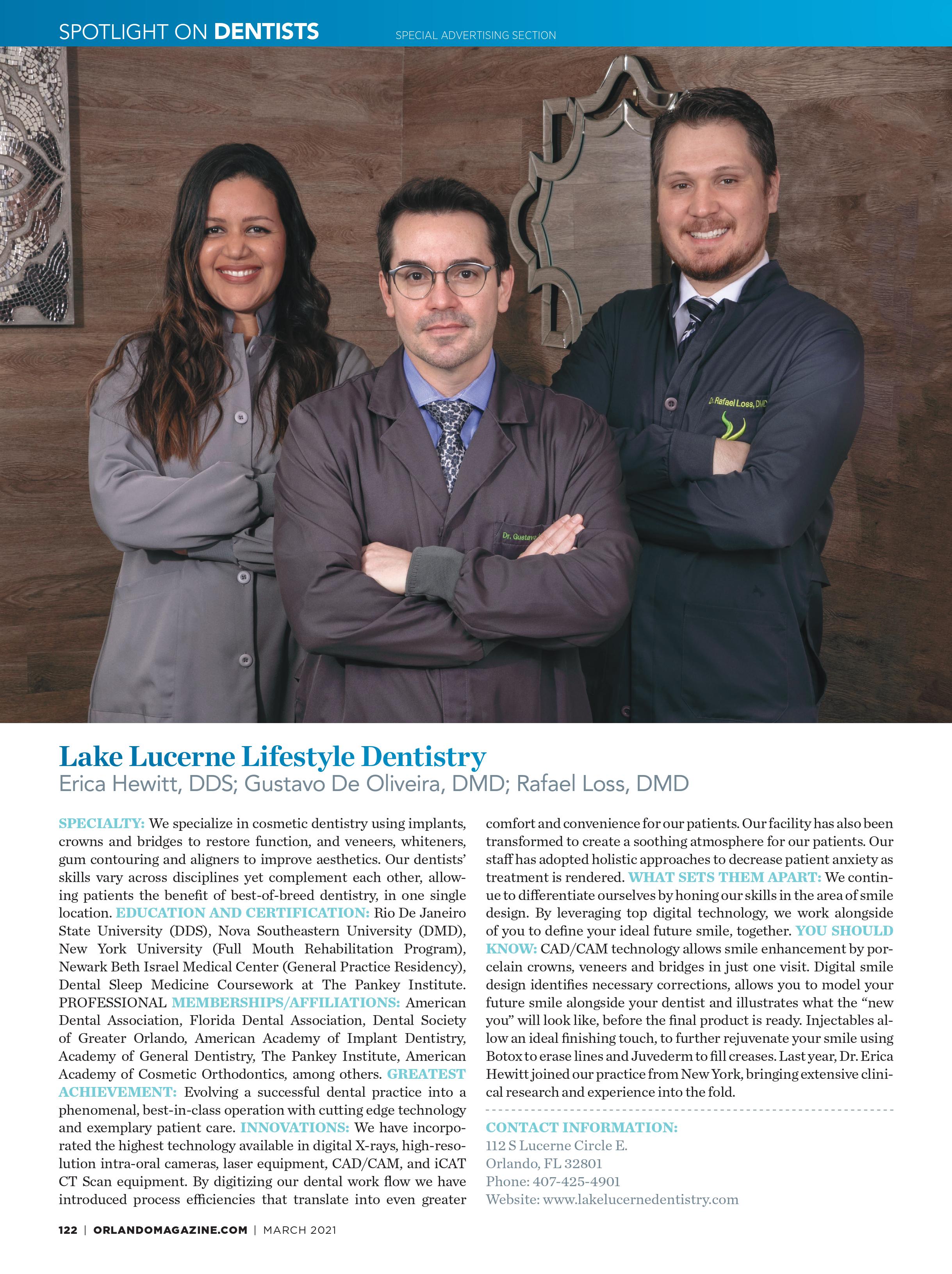 Who We Are Lake Lucerne Lifestyle Dentistry