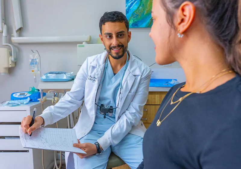 discussing dental care at Lake Lucerne Cosmetic and Implant Dentistry